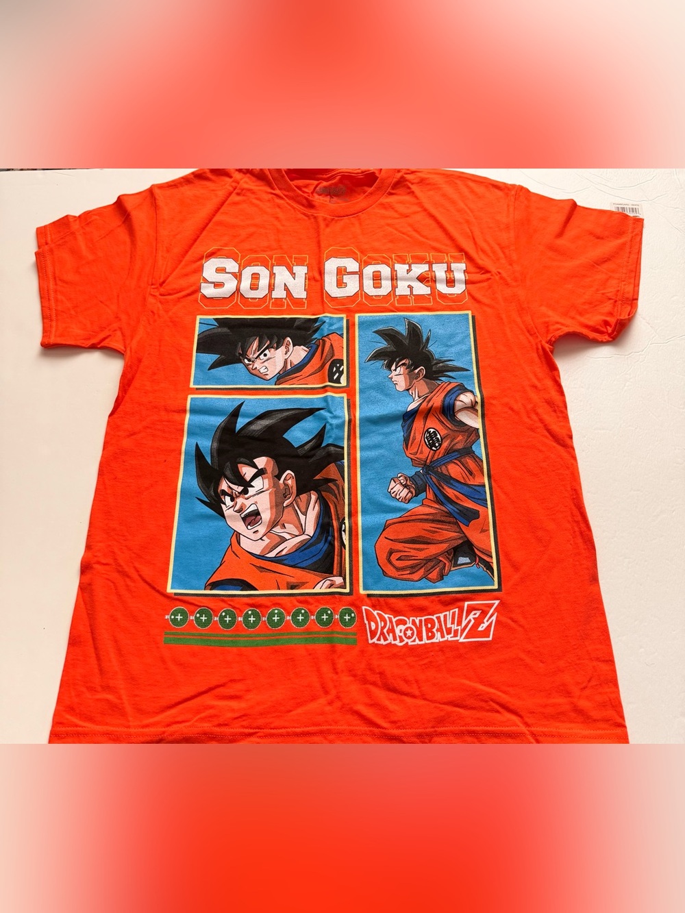 Official Dragon Ball Z Son Goku Graphic Tee Orange Size Large Anime Shirt